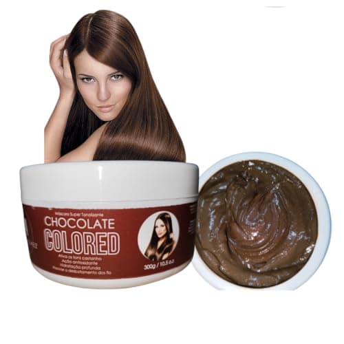 Máscara Tonalizante Chocolate Sem Amonia 300g Resultado 100% Natural com Hidratação