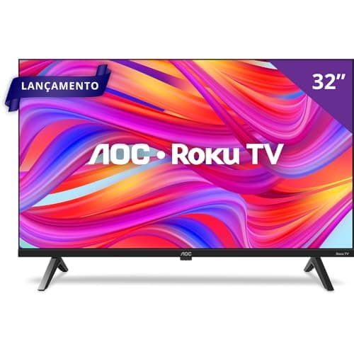 AOC, Smart TV, Roku, 32'' HD, 32S5045/78G, com HDMI, USB, Wi-Fi, Conversor Digital