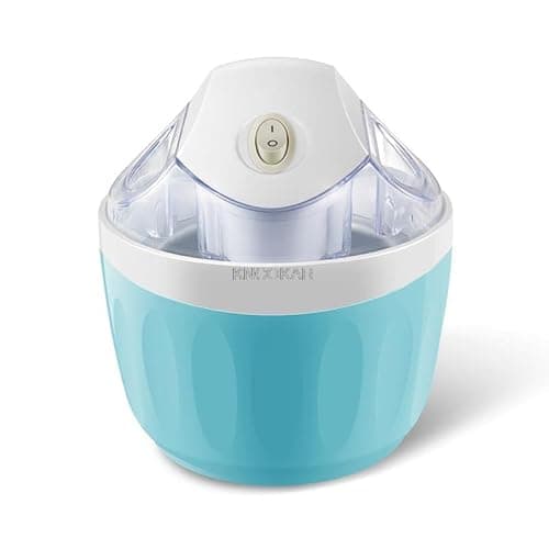 Máquinas de Sorvete, Máquina Automática de Iogurte Congelado Fácil Mini Máquina de Sorvete Elétrica Caseira Automática para Fazer Sorvete de Iogurte Cremoso Gelado Cremoso (Azul)
