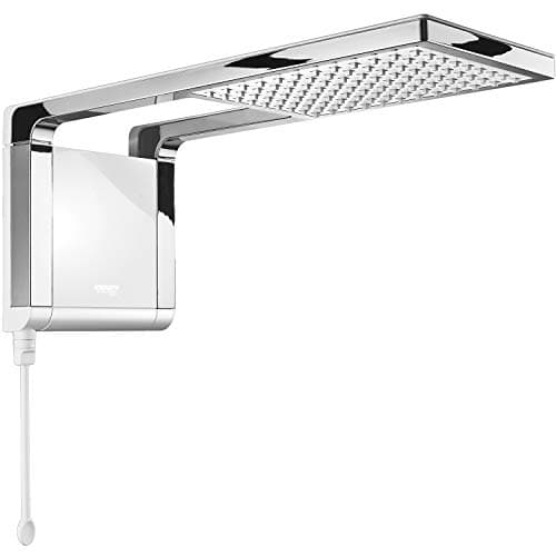 Chuveiro Acqua Storm Ultra LORENZETTI em aço inoxidável cromado montado na parede