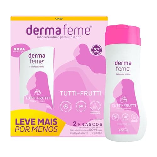 Dermafeme Sabonete Líquido Íntimo Teen 200Ml Branco 2 Unidades