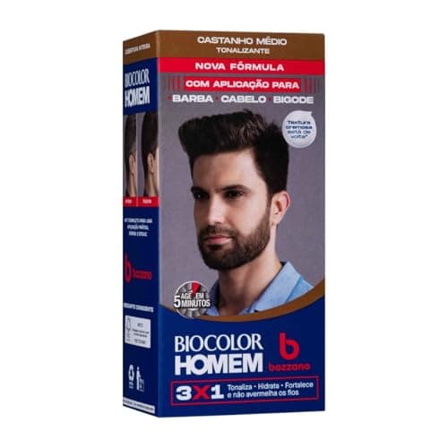 Biocolor Homem Tonalizante De Cabelo Masculino Bozzano Castanho Médio