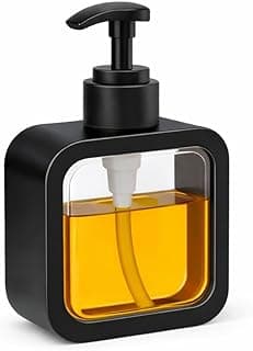 Dispensador de Sabonete Líquido 300ml com Visor Transparente – Design Minimalista para Cozinha e Banheiro