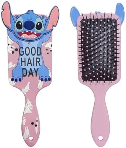 Escova De Cabelo Disney Stitch Infantil Ou Adulto (Rosa)