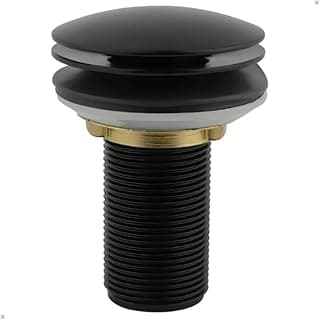 Válvula Click para Cuba e Lavatório, Metal Preto Fosco, 7/8 Polegadas, Acabamento Moderno