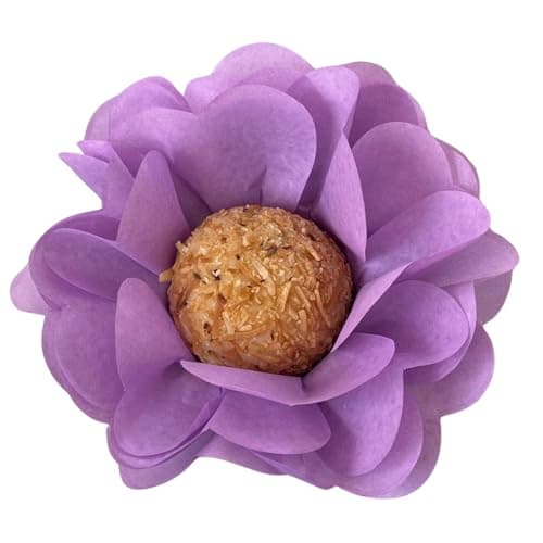 50 Forminhas Flor Doces Finos Super Volume Tons de Lilás (cassis)