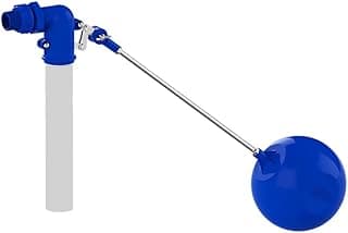 Torneira de boia para caixa d'água Censi azul e branca com boia esférica azul