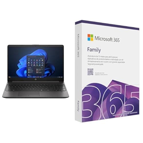 Notebook HP 256R G9 Intel Core i3 1315U + Microsoft 365 Family (12 meses) até 6 usuários