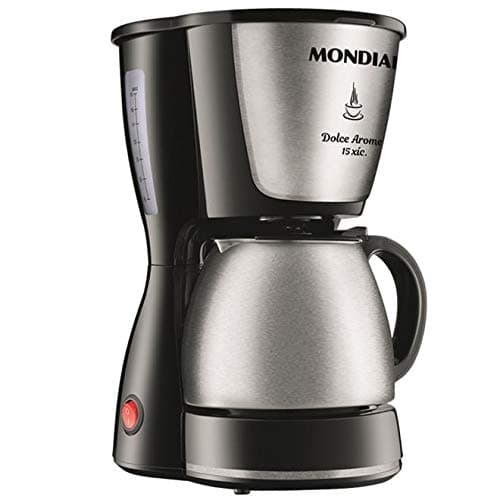 MONDIAL Cafeteira Elétrica Dolce Arome, Preto/Inox, 550W, 220V - C-34 JI 15X