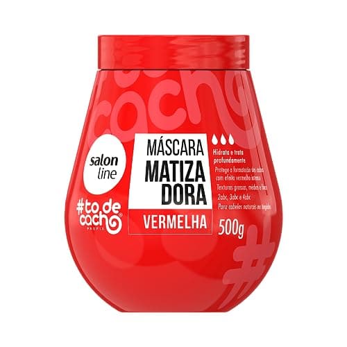 Salon Line, Máscara Matizadora, ToDeCacho, Vermelha, Vegana - Cabelos Ondulados, Cacheados e Crespos, 500 g