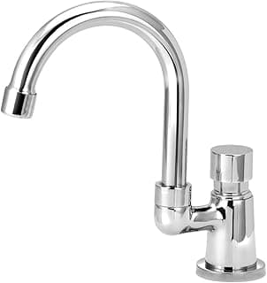 Torneira automática de bica móvel para banheiro em aço inoxidável