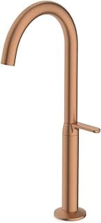 Torneira para Lavatório de Mesa Bica Alta Design Rose Gold Matte