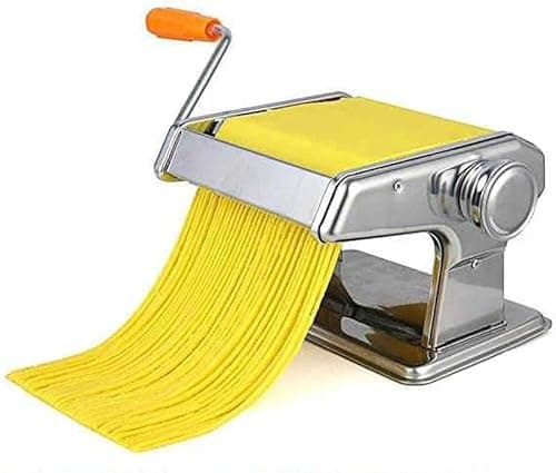 Maquina Para Massas Caseira e Profissional em Inox Rolo de macarrão espaguete ravióli talharim lasanha pastel Cilindro Removível