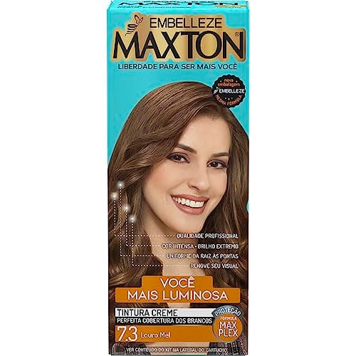 Tinta de Cabelo Maxton Louro Mel 7.3 Luminosa