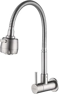 Torneira Gourmet Cozinha Inox Giratória Parede Longa NOX05 Doan