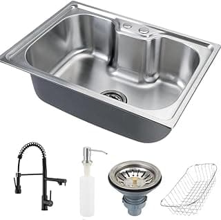 Cuba Gourmet Aço Inox 304 50x42x21cm com Torneira Gourmet Dupla Alavanca Kit Completo Pia Cozinha com Acessórios Sobrepor/Embutir(cuba 50 X 42 X 21 CM)