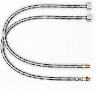 Kit 2 Engates Flexíveis 60cm | Mangueira Monocomando Alta Pressão, Anti-Corrosão | Instalação Torneira