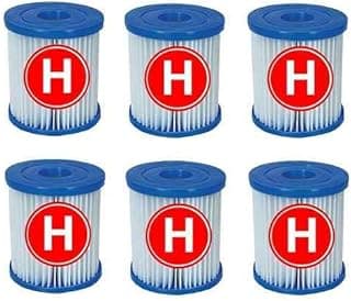 Pack Com 06 Unidades Cartucho Modelo H Refil Filtro Intex para Bomba Filtrante 1250 LH