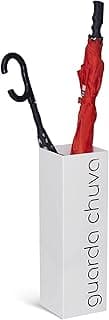 Geguton – Porta Guarda-Chuva Básico – Design Minimalista e Funcional – Organização para Entrada – Branco Fosco