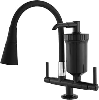 Torneira de Bancada Cozinha Com Filtro Flexível Gourmet Preta Pia Mesa