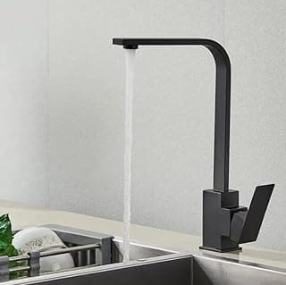 Torneira Gourmet Monocomando Slim L Aço Inox 304 PRETA