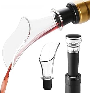 Kit Bico Aerador Com Tampa a Vácuo para Vinho e Champagne