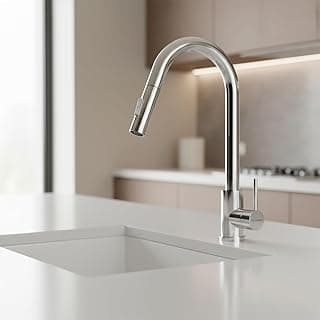 Torneira Para Cozinha De Mesa Gourmet Monocomando Quente E Frio Bica Móvel 1/4 De Volta Metal Cromada Prestige Beltempo