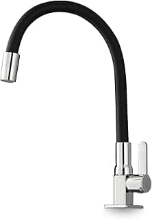Torneira Cozinha Gourmet De Mesa Bancada Silicone Flexível Preto