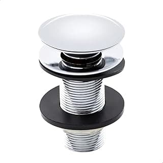 Válvula Pia Banheiro Ralo Click 7/8 Valvula para Cuba SOFTINOX – Aço Inox Cromado, Valvula Ralo, Válvula Click de Pia Banheiro Lavabo Lavatorio, Impede entrada de insetos e odores