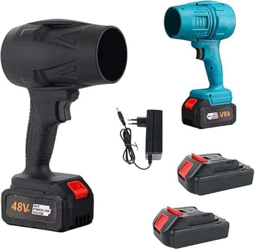Soprador Espanador Turbo de ar eletrico Portátil Recarregável 48v Com 2 Baterias