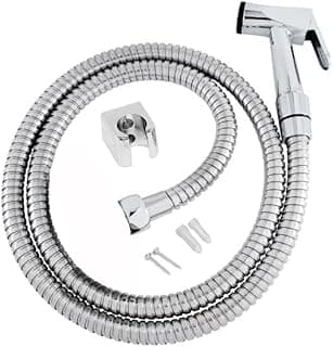 Ducha Higiênica em Inox 120cm – Chuveirinho Higiênico para Banheiro e Vaso Sanitário, Alta Pressão, Mangueira Flexível Metálica, Resistente, Durabilidade Premium
