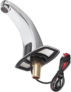Torneira automática para bacia com sensor sem toque em aço inoxidável