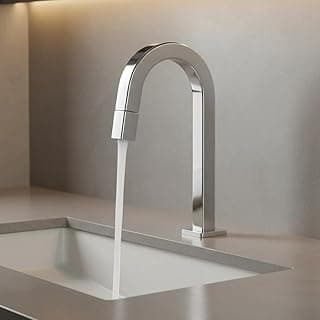 Torneira de Banheiro Lavatório Quadrada Slim Tube Baixa, Cromada, Design Moderno, Monocomando
