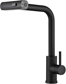 Yesop Torneira De Cozinha Gourmet Inox Escovado Cor Preto