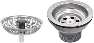 Válvula Tramontina Econômica 3 1/2" sem Escape em Aço Inox Polidos e Polipropileno para Pias Cubas e Tanques