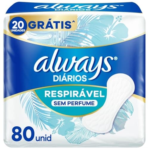 Always Protetor Diário Respirável Sem Perfume 80 Unidades