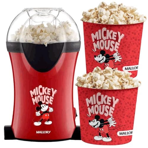 Pipoqueira Elétrica Disney Mickey Mallory 110V + 2 Baldes Pipoca
