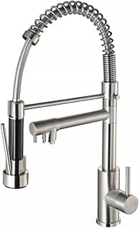 Torneira monocomando gourmet escovado mesa bancada