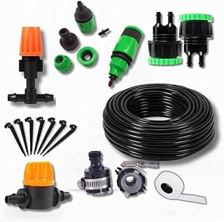 Kit Irrigação Nebulização Completo 25 Bicos + Mangueira 20m | Agrogenial | Sistema de Névoa Regulável para Jardim, Horta, Estufa | Fácil Instalação | Reduz o Consumo de Água