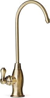 iSpring Torneira de osmose reversa resistente, torneira RO estilo contemporâneo de bico alto, latão antigo