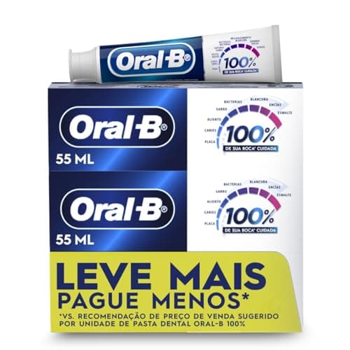 Oral-B Pasta de Dente 100%, 70 ml 3 Uds