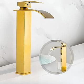 Torneira Monocomando de Banheiro Gold com Design Cascata