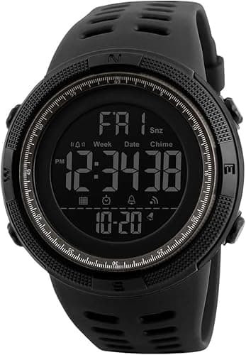 Relógio Masculino Esportivo Digital à Prova D'água Preto 1251