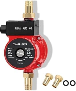 Pressurizador de Agua, Bomba Pressurizadora de Água (110, Volts), 180W, 1800L/H, Adequado para Água Quente e Fria, Bomba Pressurizadora de Água, MAX: 0.8Mpa