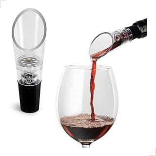 Kit 2 Aerador de Vinho Profissional Acrílico Portátil Bico Oxigenador para Garrafa Decanter Instantâneo que Melhora Sabor e Aroma do Vinho Premium