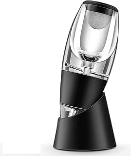Aerador de vinho, garrafa de vinho premium com aerador para amantes de vinho, inclui tela de filtro, suporte anti-gotejamento (2 Pcs)
