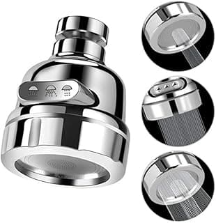 Arejador De Torneira Adaptador de Cozinha Articulado 3 Modos Bico Giratório Cromado Modo Potência Espuma e Limpeza Economia de Água Anti-Respingo