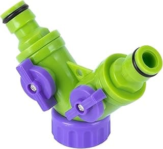 PALISAD Derivação Tipo Y 3/4 Para Engate Rápido Com 2 Saídas Ajustáveis Em ABS Resistente Ideal Para Irrigação Doméstica Compatível Com Adaptadores E Controle Individual De Pressão