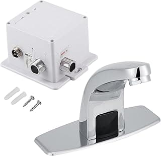 Aramox Torneira Com Sensor Infravermelho, Liga de Zinco Automática, Acabamento Cromado, Conexão G1 2, Operação Manual, Economia de água, Uso Comercial Doméstico