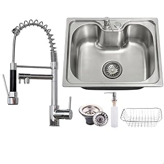 Kit Pia Cozinha Gourmet Inox 50x40 com Torneira Monocomando e Acessórios